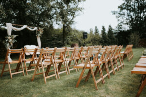 outdoor wedding ceremony set up